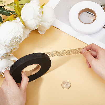 2 Rolls 2 Colors Non-woven Fabric Polyamide Double-sided Hot Melt Adhesive Film DIY-GF0009-33B-1