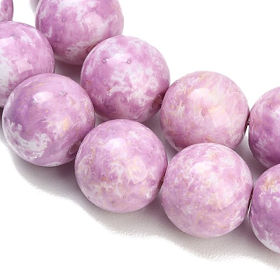 Baking Paint Glass Beads Strands GL-CBA8F4B-02F-1