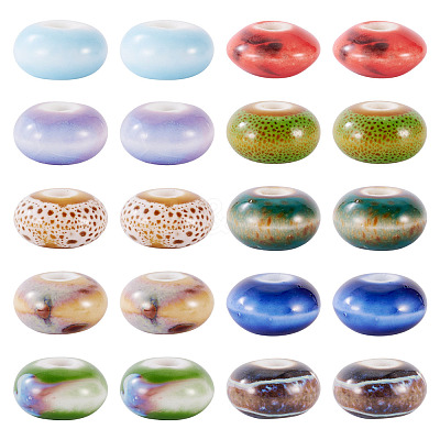 20Pcs Handmade Porcelain Beads PORC-TA0001-31-1
