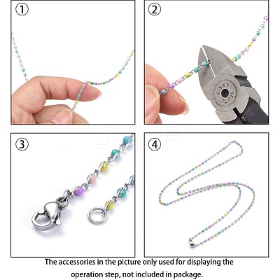 304 Stainless Steel Enamel Twisted Chains X-STAS-R100-40B-1