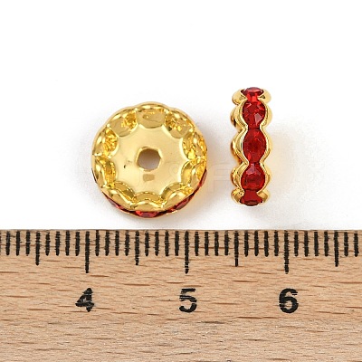 Brass Rhinestone Spacer Beads RB-A014-L12mm-21G-1