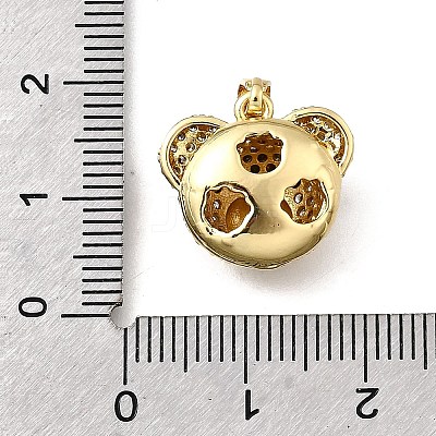 Brass Micro Pave Cubic Zirconia Pendants KK-P336-02A-G-1