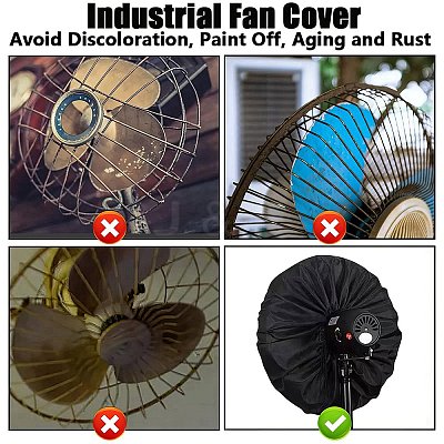 Polyester Wall Mounted Electric Fan Dust Cover AJEW-WH20010-65A-1
