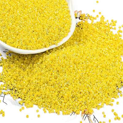 Opaque Colours Luster Glass Seed Beads SEED-H003-12E-1