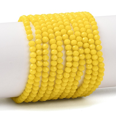 Imitation Jade Glass Bead Strands GLAA-F001-3x2mm-11-1