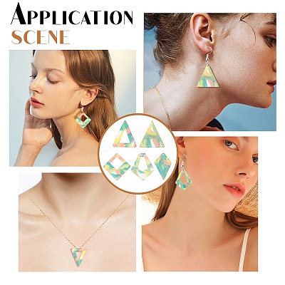 20Pcs 5 Style Acrylic Pendants MACR-SC0001-07-1