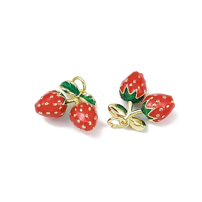 Brass Enamel Pendants KK-H072-18G-14-1