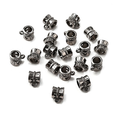 Tibetan Style Alloy Tube Bails TIBE-30047-B-NR-1