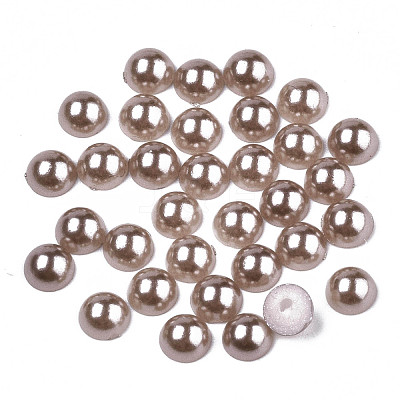 10000pcs ABS Plastic Imitation Pearl Cabochons SACR-S738-4mm-Z49-1