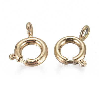 Ion Plating(IP) 304 Stainless Steel Spring Ring Clasps STAS-F224-02G-B-1