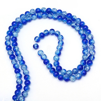 Baking Paint Crackle Glass Beads Strands X-CCG-S001-4mm-16-1