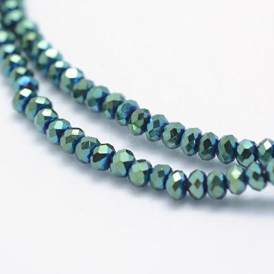 Electroplate Glass Beads Strands EGLA-J144-FP-A05-1