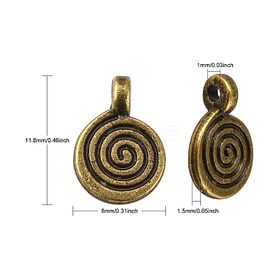 Tibetan Style Alloy Charms X-MLF0339Y-NF-1