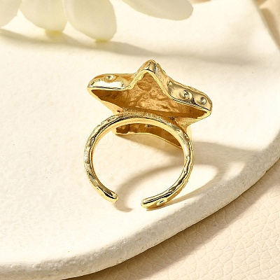 Brass Cuff Rings for Women RJEW-Q008-07C-G-1