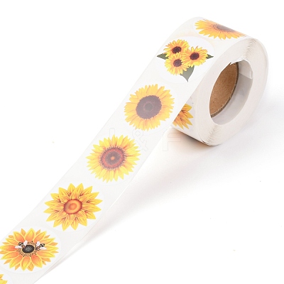 Sunflower Theme Paper Stickers DIY-L051-001-1