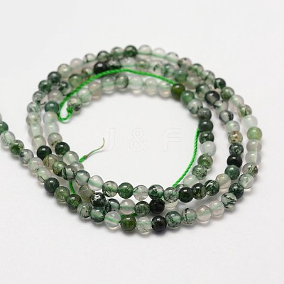 Natural Moss Agate Beads Strands X-G-N0184-07-2mm-1
