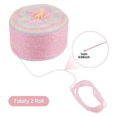 Segment Dyed Knitting Yarn DIY-TAC0033-03I-1
