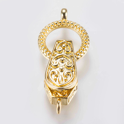 Brass Fold Over Magnetic Clasps KK-G338-01G-1