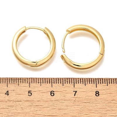 Rack Plating Ring Brass Hoop Earrings for Women EJEW-C125-14G-1