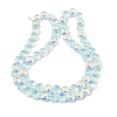 Electroplate Baking Paint Transparent Glass Beads Strands GL-CBA2ED2-05G-1
