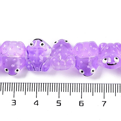 Transparent Glass Enamel Beads Strands GLAA-B021-05E-1