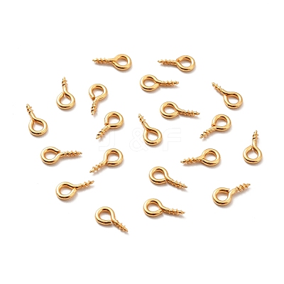 304 Stainless Steel Screw Eye Pin Peg Bails STAS-E044-07G-01-1