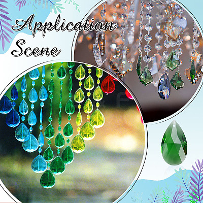 10Pcs Glass Pendants GLAA-ME0001-16B-1