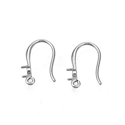304 Stainless Steel Earring Hooks X-STAS-S057-61-1
