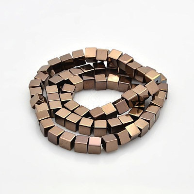 Cube Non-magnetic Synthetic Hematite Beads Strands G-P061-29-1