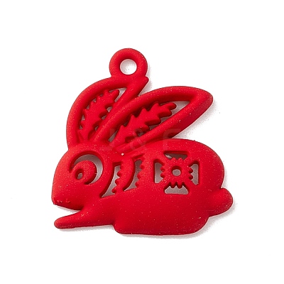 Spray Painted Alloy Pendents PALLOY-F282-04B-01-1