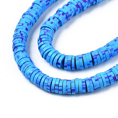 Handmade Polymer Clay Beads Strands CLAY-R089-6mm-164-1
