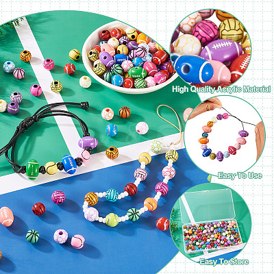 120Pcs 6 Styles Acrylic Beads OACR-TA0003-78-1