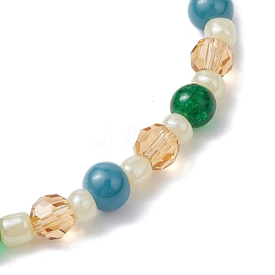 Synthetic Turquoise Beads Stretch Bracelets BJEW-JB11513-01-1