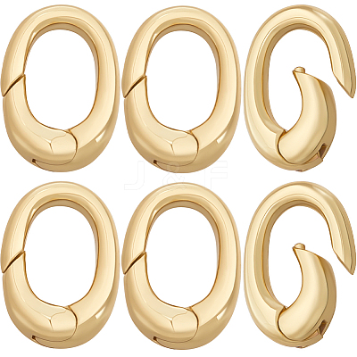 10Pcs Brass Spring Gate Rings KK-BBC0015-85-1