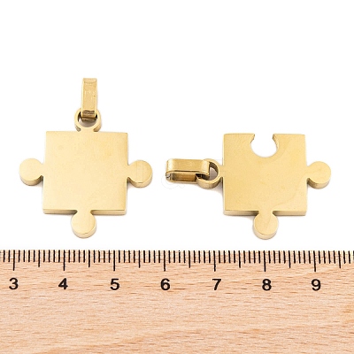 304 Stainless Steel Split Pendants STAS-K283-01G-1