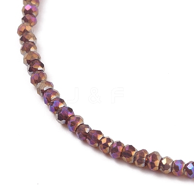Faceted Electroplate Glass Beaded Bracelets X-BJEW-JB05693-03-1