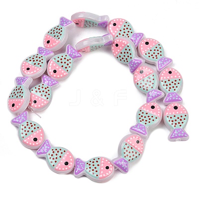 Painted Glass Beads X-LAMP-F036-02A-1