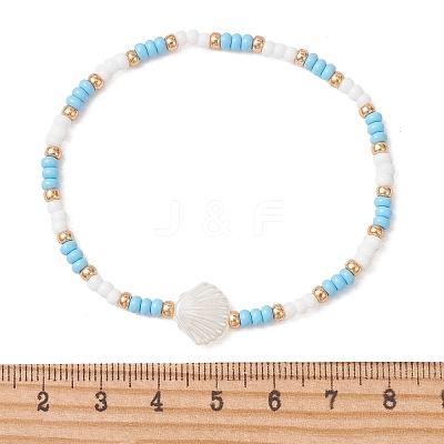3Pcs 3 Styles Glass Seed Beads Stretch Bracelets for Women BJEW-MZ00345-01-1