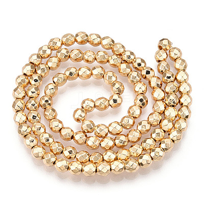Electroplate Non-magnetic Synthetic Hematite Bead Strands X-G-Q465-16KC-1