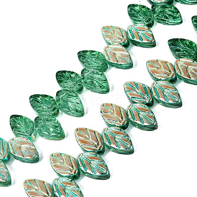 Electroplate Transparent Glass Beads Strands LS-EGLA-N056-03A-12-1