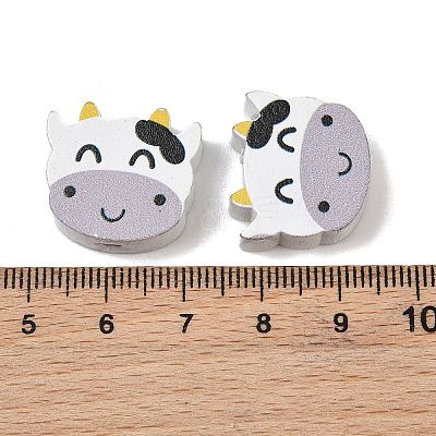Printed Schima Wood Beads WD-CBA91F0-15-1