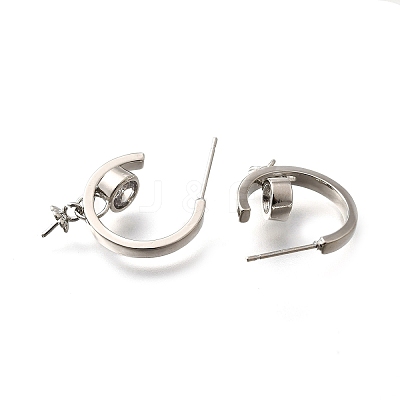 Brass Stud Earring Findings KK-R217-14P-1