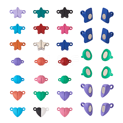 42 Sets 21 Styles Alloy Magnetic Clasps FIND-TA0001-95-1