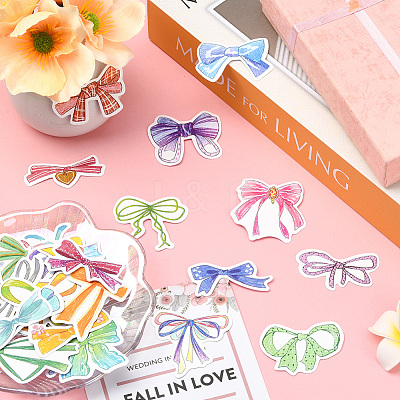 4 Sets PVC Plastic Decorative Sticker Labels DIY-SP0005-31A-1