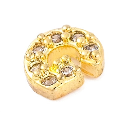 Rack Plating Brass Micro Pave Cubic Zirconia Cabochons KK-F874-04G-G-1