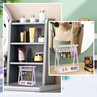 Transparent Acrylic Earring Display Stand EDIS-HY0001-03B-1
