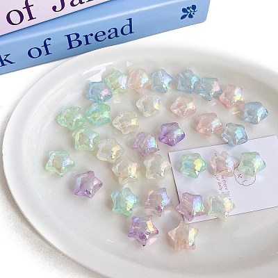 Opaque Acrylic Beads OACR-F010-18-1