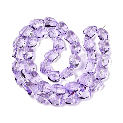 Electroplate Glass Beads Strands X-EGLA-N012-05B-1