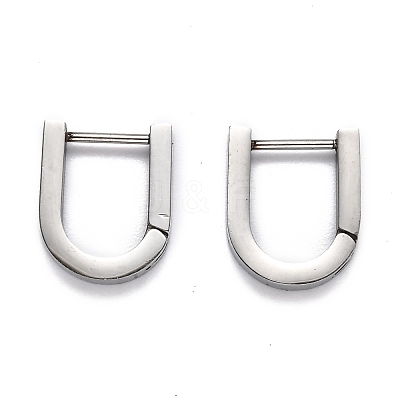 Tarnish Resistant 304 Stainless Steel Huggie Hoop Earrings STAS-H156-12A-P-1