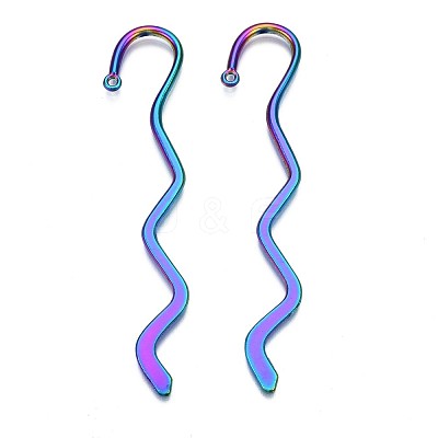 Rainbow Color Alloy Bookmark Findings PALLOY-N163-177-NR-1